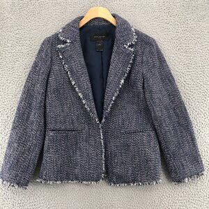 Ann Taylor Blue Tweed Blazer